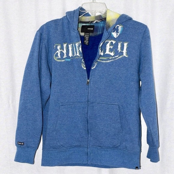 Like new HURLEY blue zipper front Hoodie - Picture 1 of 4
